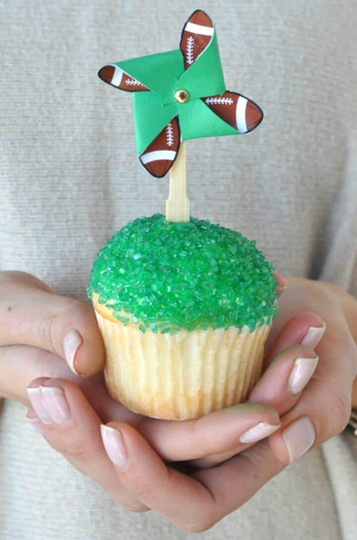 Adornos para cupcakes del Super Bowl