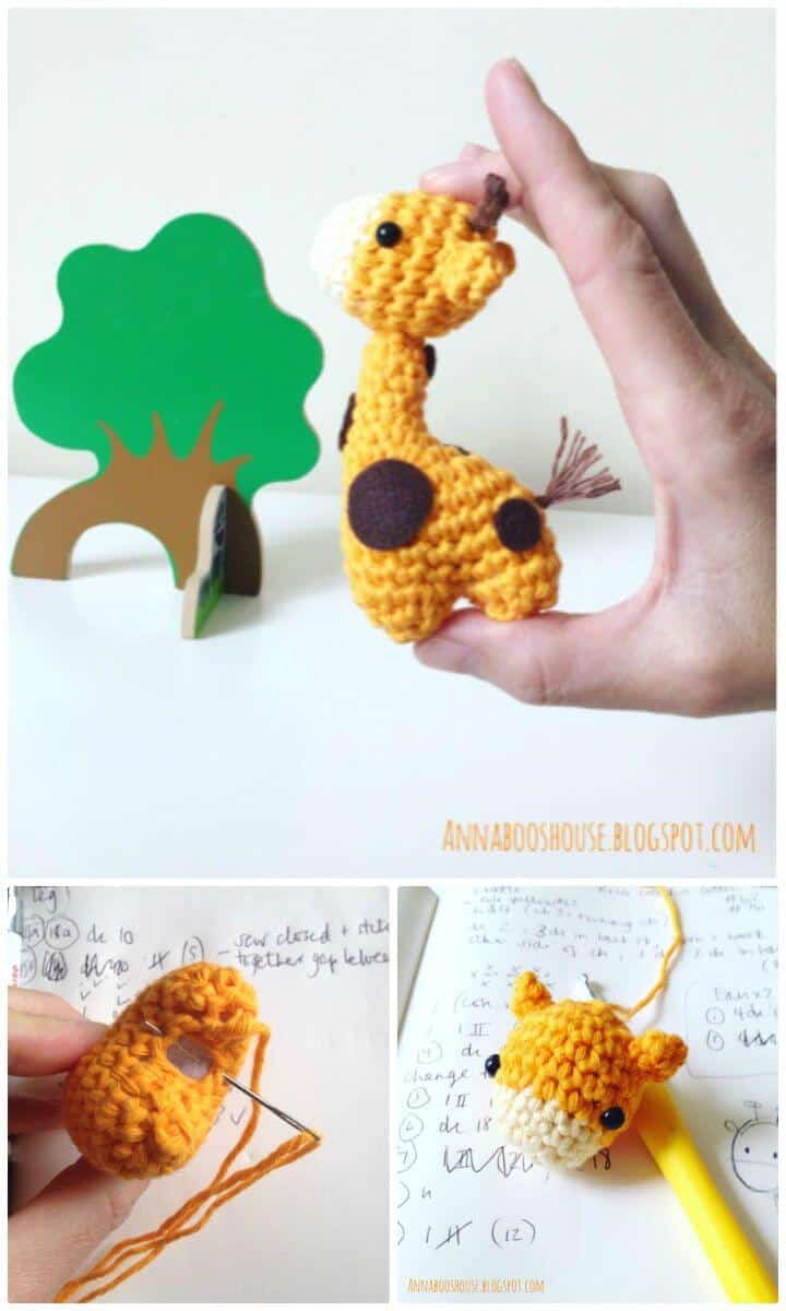 Crochet gratis El de una jirafa muy pequeña