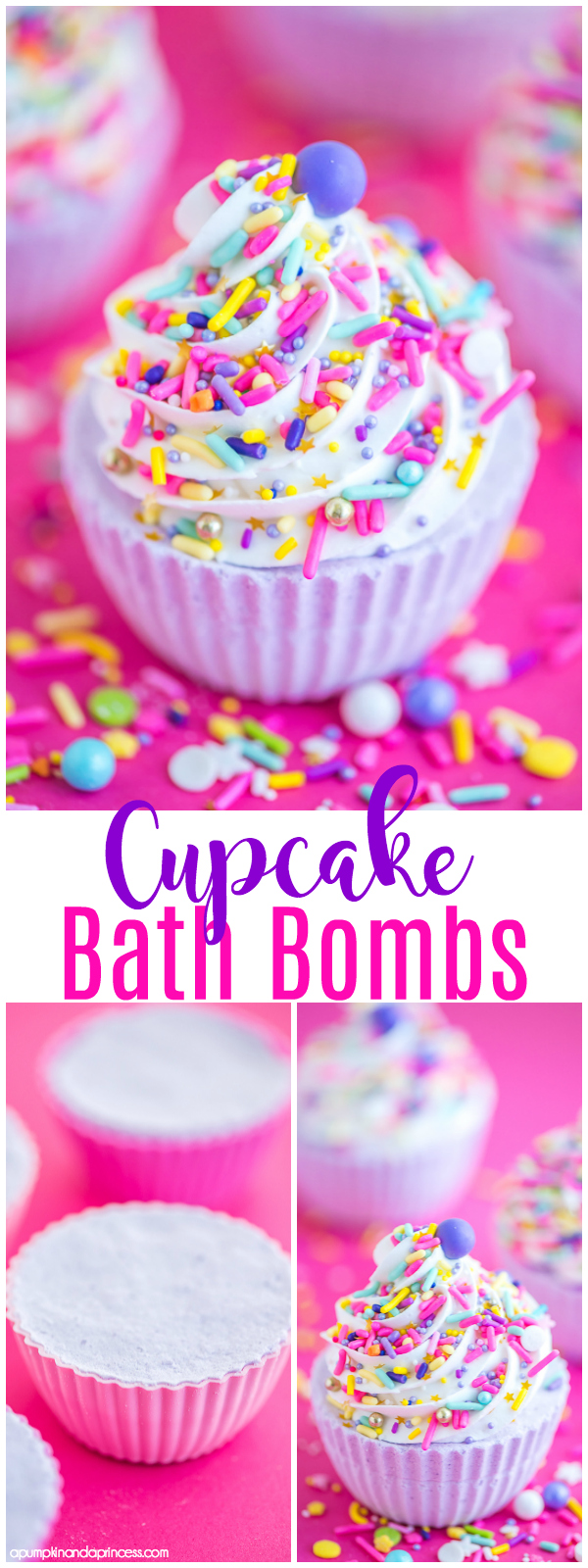 Bombas de baño para cupcakes de bricolaje