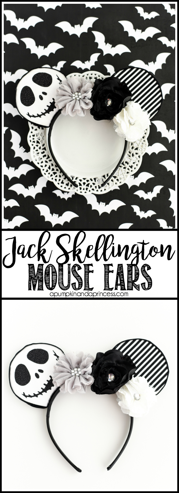 Orejas de ratón DIY Jack Skellington