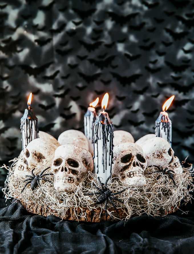 Halloween-Skull-Candle-Decor