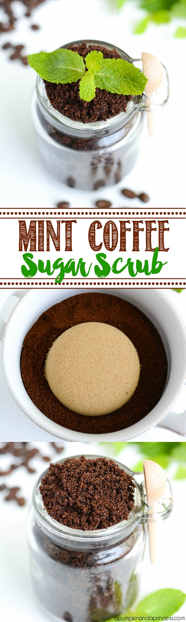 Exfoliante de azúcar y café con menta