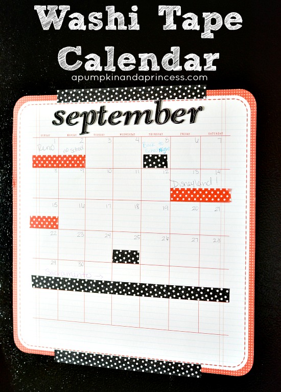 Calendario Washi Tape